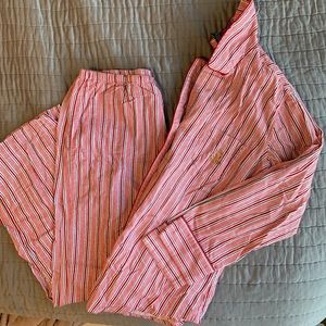 Ralph Lauren Pinstripe Pajamas- flannel